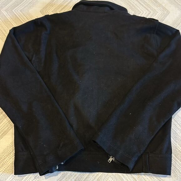 Flowers by Zoe Girls Black Motorcycle Zipper Jacket - Size 6x - Picture 6 of 7